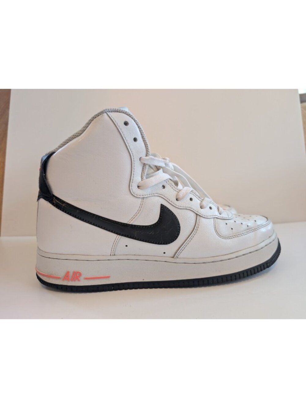 Nike Air Force 1 High Electric High Top Sneakers Youth Size 10 White/Black